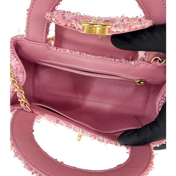 CHANEL Pink Tweed Kelly Bag C-A26160 - Picture 7 of 10